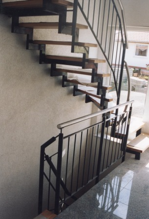 Metalltreppen | Zweiholmtreppe, Metalltreppe, 1/4 ...